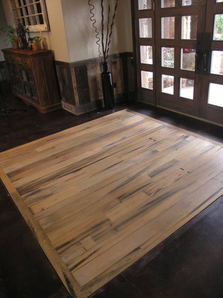 Picklewood Flooring / This picklewood flooring is set into a larger floor area